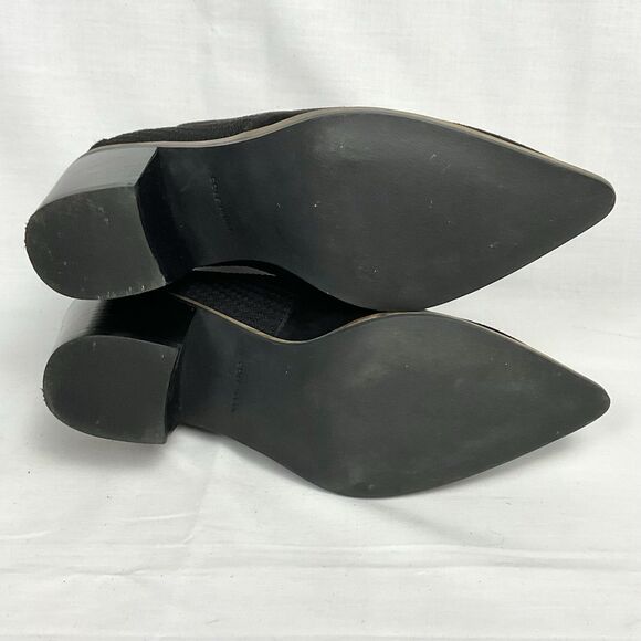 Cole Haan Maggie Black Suede & Fabric Slip On Ankle Booties Boots Sz 8.5 B - Picture 7 of 8